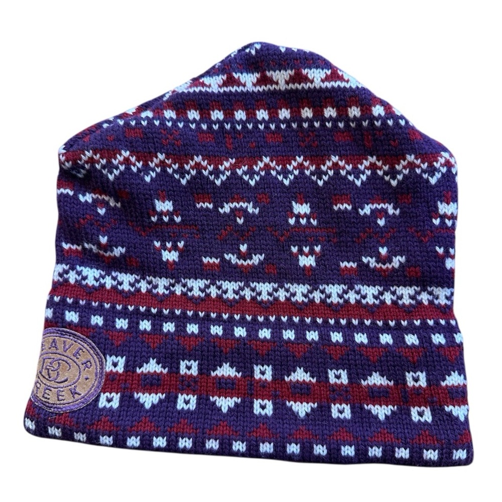 Merkley Virgin Wool Fair Isle Beanie Made in Canada Winter Beaver Creek Hat Warm